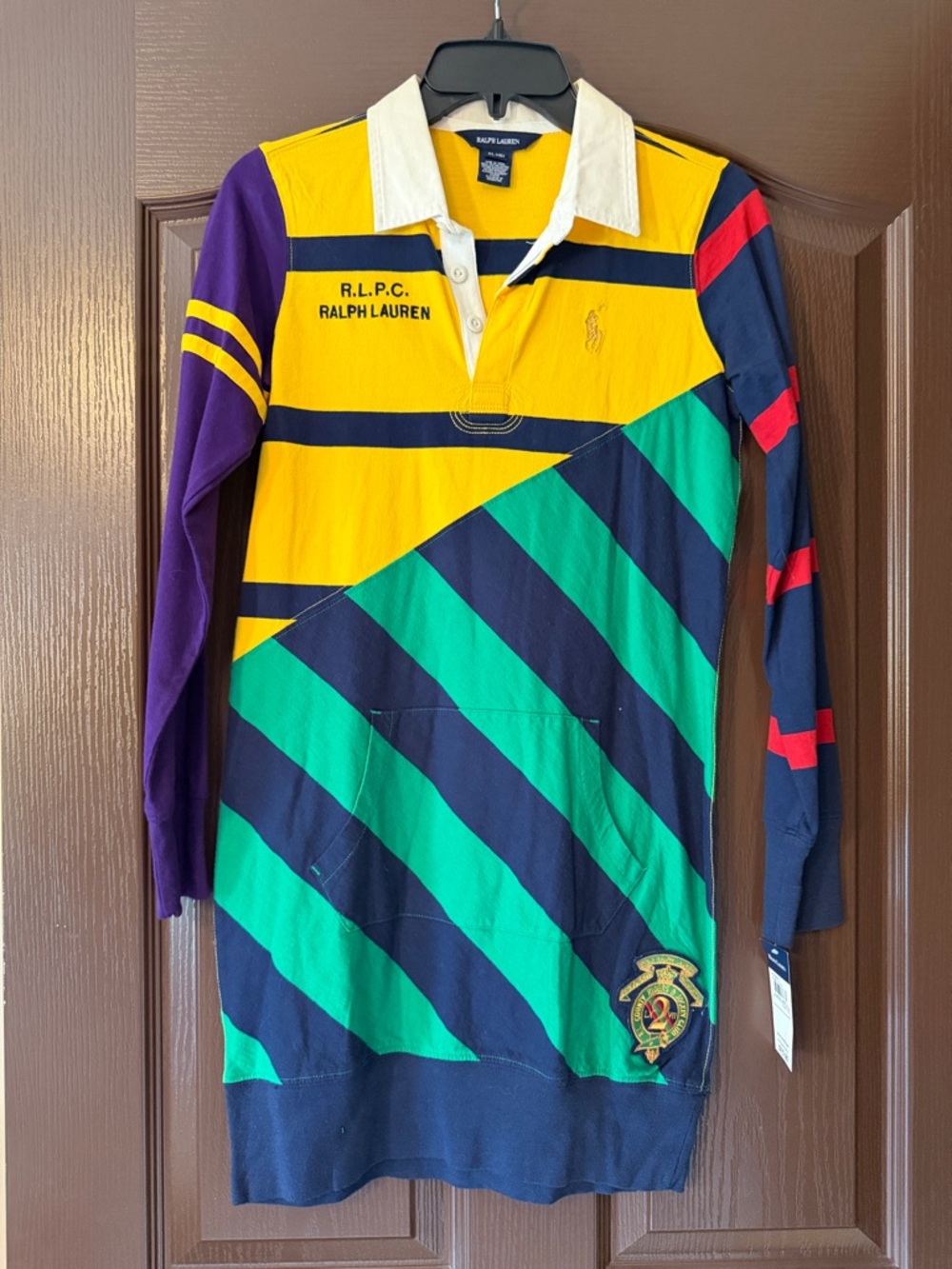 Ralph Lauren Multicolor Diagonal Stripe Rugby Dress